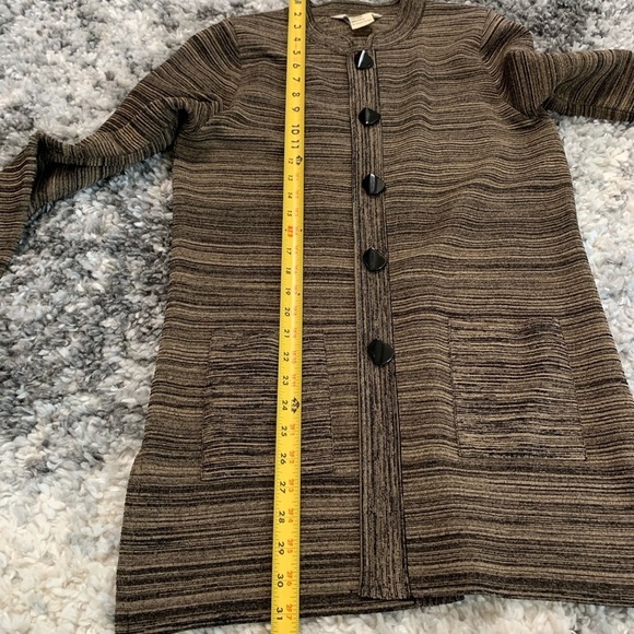 Misook Black and Tan Button Down Blazer - Picture 14 of 17